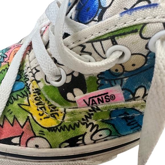 Vans Authentic Kevin Lyons Truth Monster Print Sneakers Womens 7 Mens 5.5 Multi - Picture 9 of 10